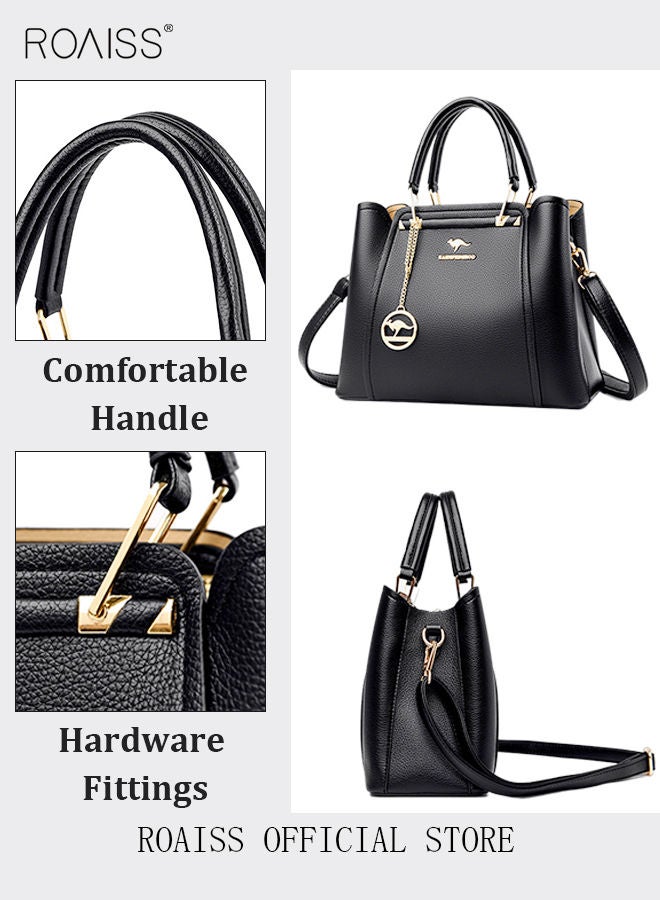 Leather Women Shoulder Bag Women's Handbag Elegant Patent Leather Bag Waterproof Handbag Shoulder Bag Women Large Capacity Bag