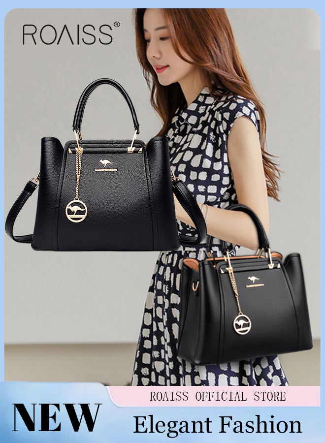 Leather Women Shoulder Bag Women's Handbag Elegant Patent Leather Bag Waterproof Handbag Shoulder Bag Women Large Capacity Bag