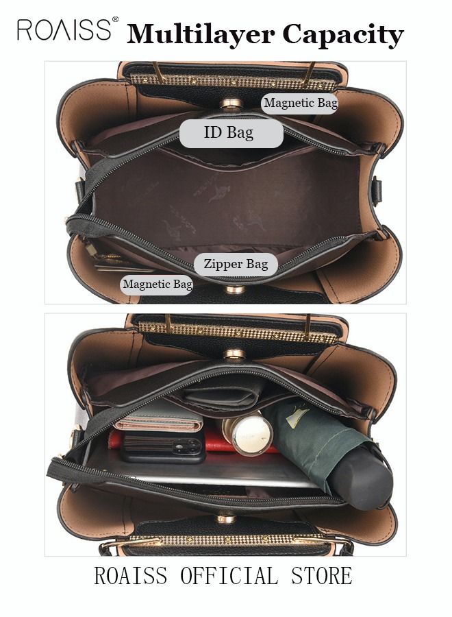 Leather Women Shoulder Bag Women's Handbag Elegant Patent Leather Bag Waterproof Handbag Shoulder Bag Women Large Capacity Bag