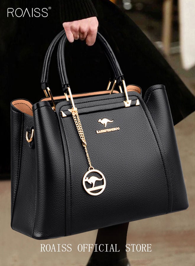 Leather Women Shoulder Bag Women's Handbag Elegant Patent Leather Bag Waterproof Handbag Shoulder Bag Women Large Capacity Bag