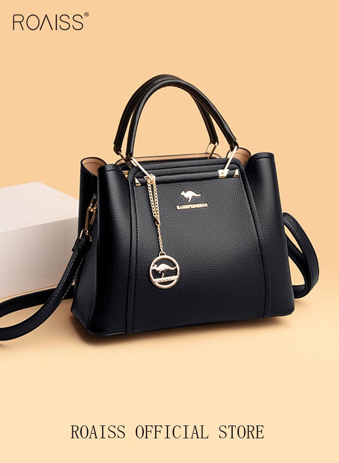Leather Women Shoulder Bag Women's Handbag Elegant Patent Leather Bag Waterproof Handbag Shoulder Bag Women Large Capacity Bag