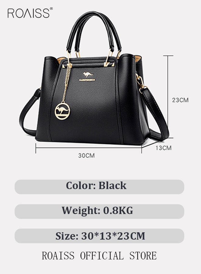 Leather Women Shoulder Bag Women's Handbag Elegant Patent Leather Bag Waterproof Handbag Shoulder Bag Women Large Capacity Bag