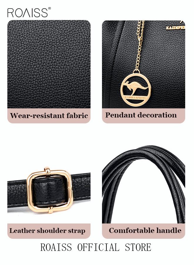 Leather Women Shoulder Bag Women's Handbag Elegant Patent Leather Bag Waterproof Handbag Shoulder Bag Women Large Capacity Bag