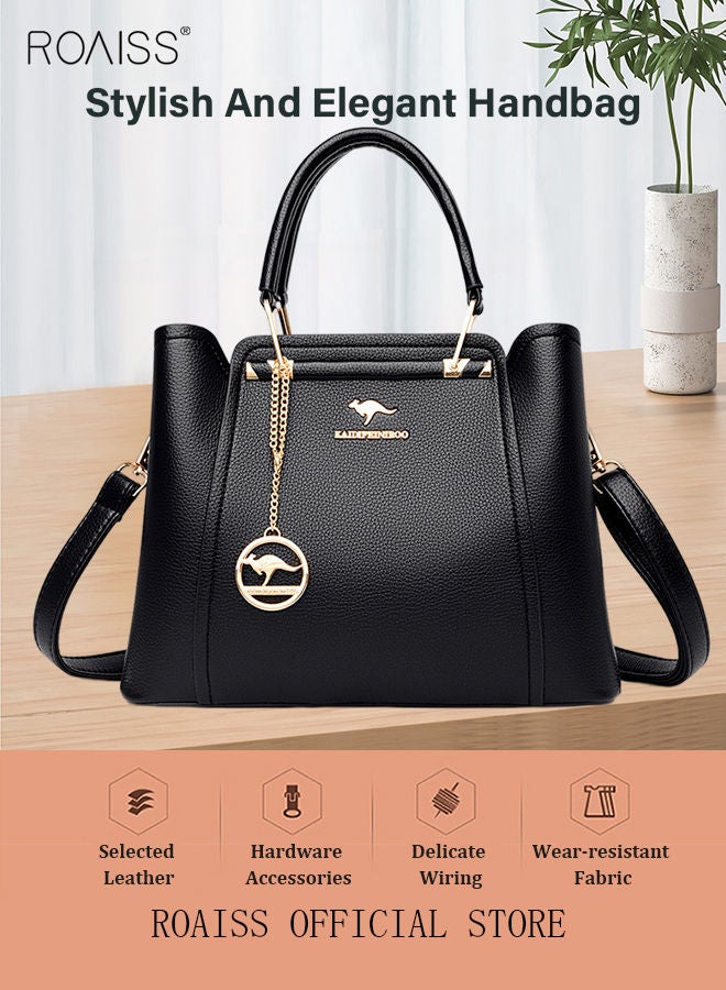 Leather Women Shoulder Bag Women's Handbag Elegant Patent Leather Bag Waterproof Handbag Shoulder Bag Women Large Capacity Bag