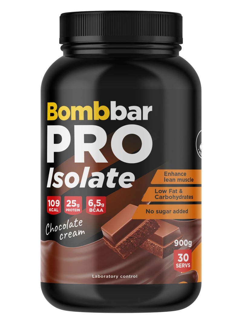 Pro Whey Protein Isolate Powder Chocolate Cream Flavor 900g