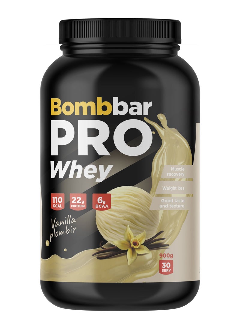 Pro Whey Protein Powder with Vanilla Plombir Flavour 900g