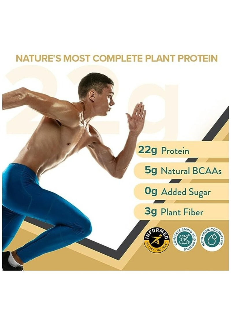 Organic Vegan Plant Protein Powder 22G European Pea Protein Isolate 5G Bcaa, Superfoods, Fiber For Muscle Growth, Italian Cafe Mocha 500Gm