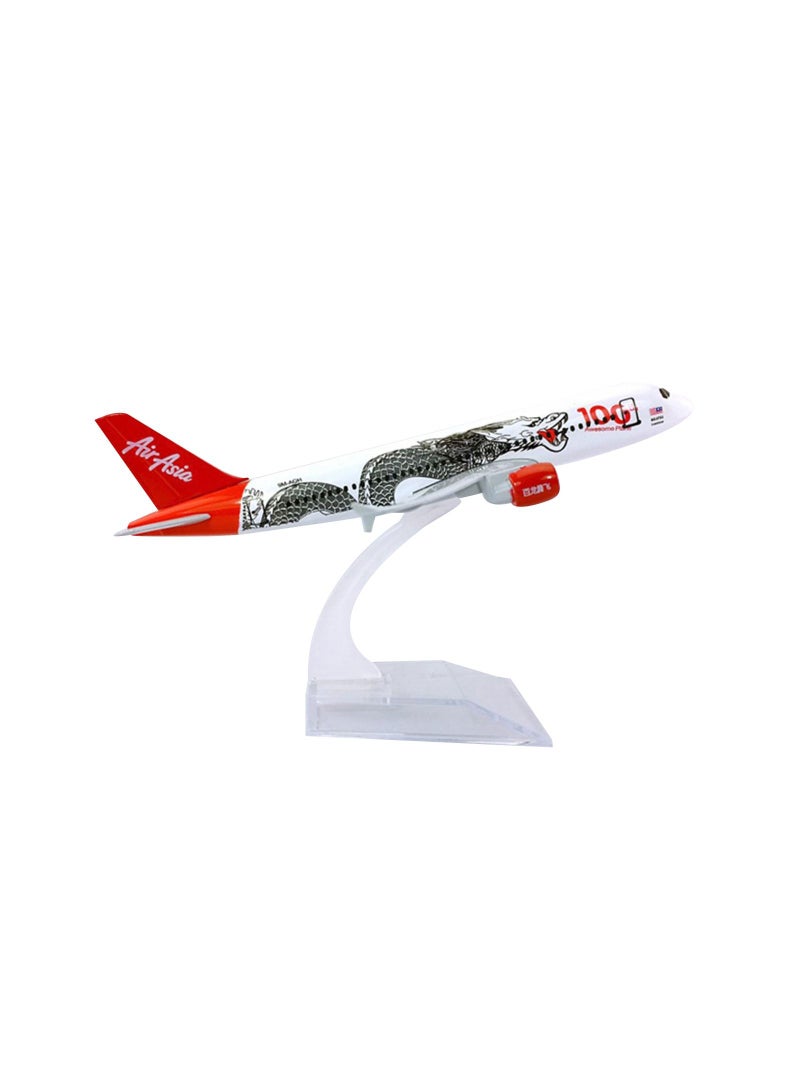 16cm Air Asia A320 100th Dragon Aircraft Diecast Metal Miniature Airplane Model