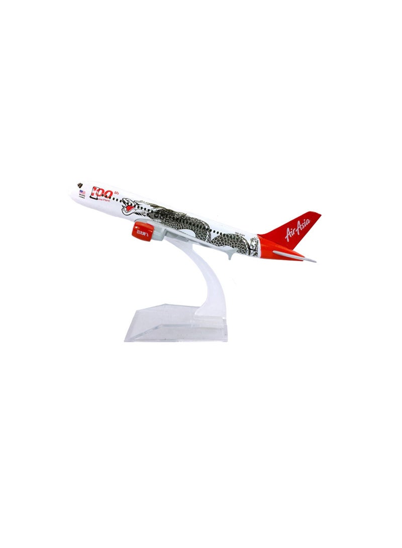 16cm Air Asia A320 100th Dragon Aircraft Diecast Metal Miniature Airplane Model