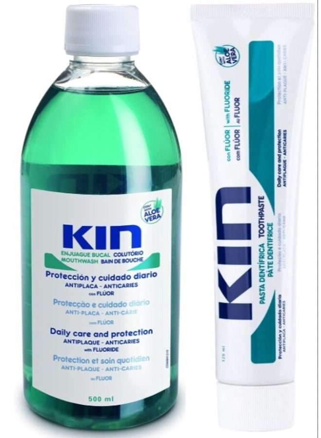 Kin Fluoride toothpaste and mouth wash 500ml