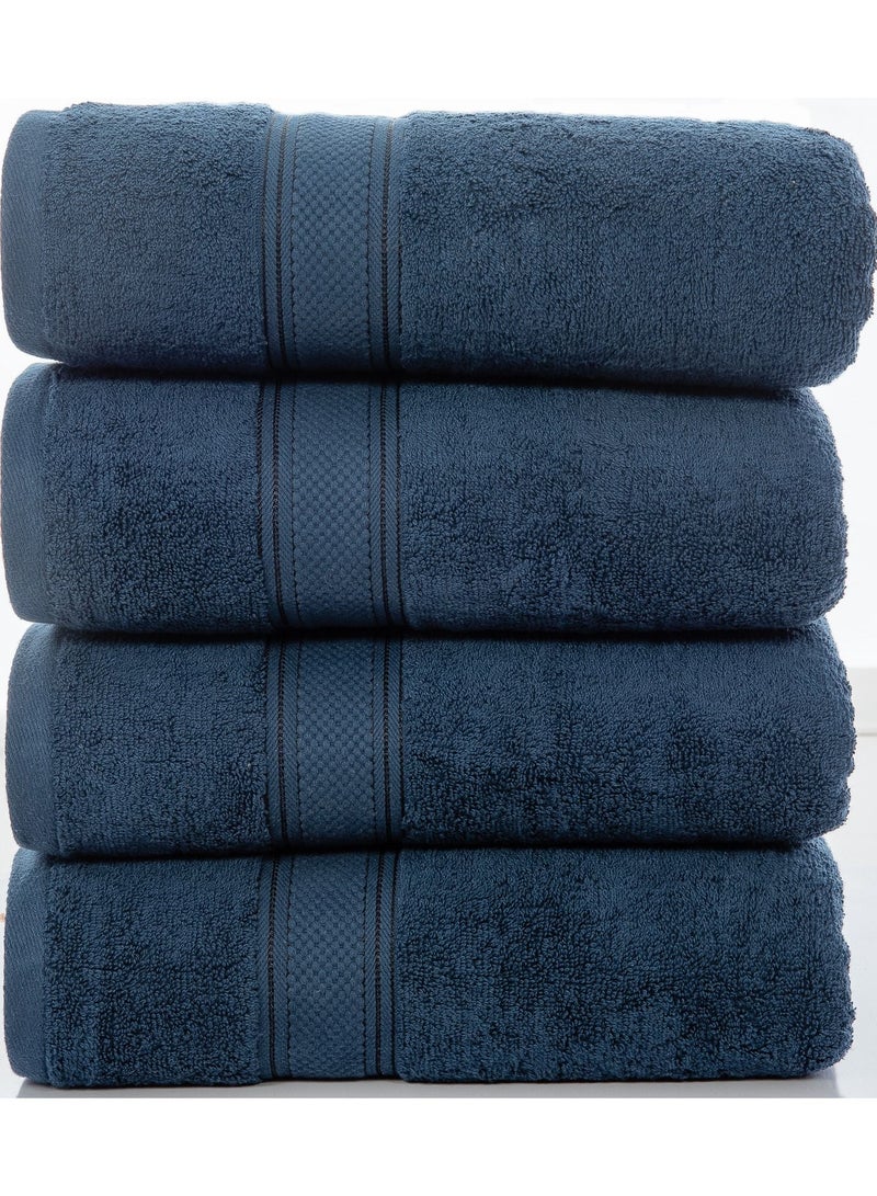 Bliss Casa Cove 100% Cotton Bath Towels (4 Pack, 70 x 140 CM) 500 GSM Cotton Bath Towel Set for Home, Hotels, Pool & Beach
