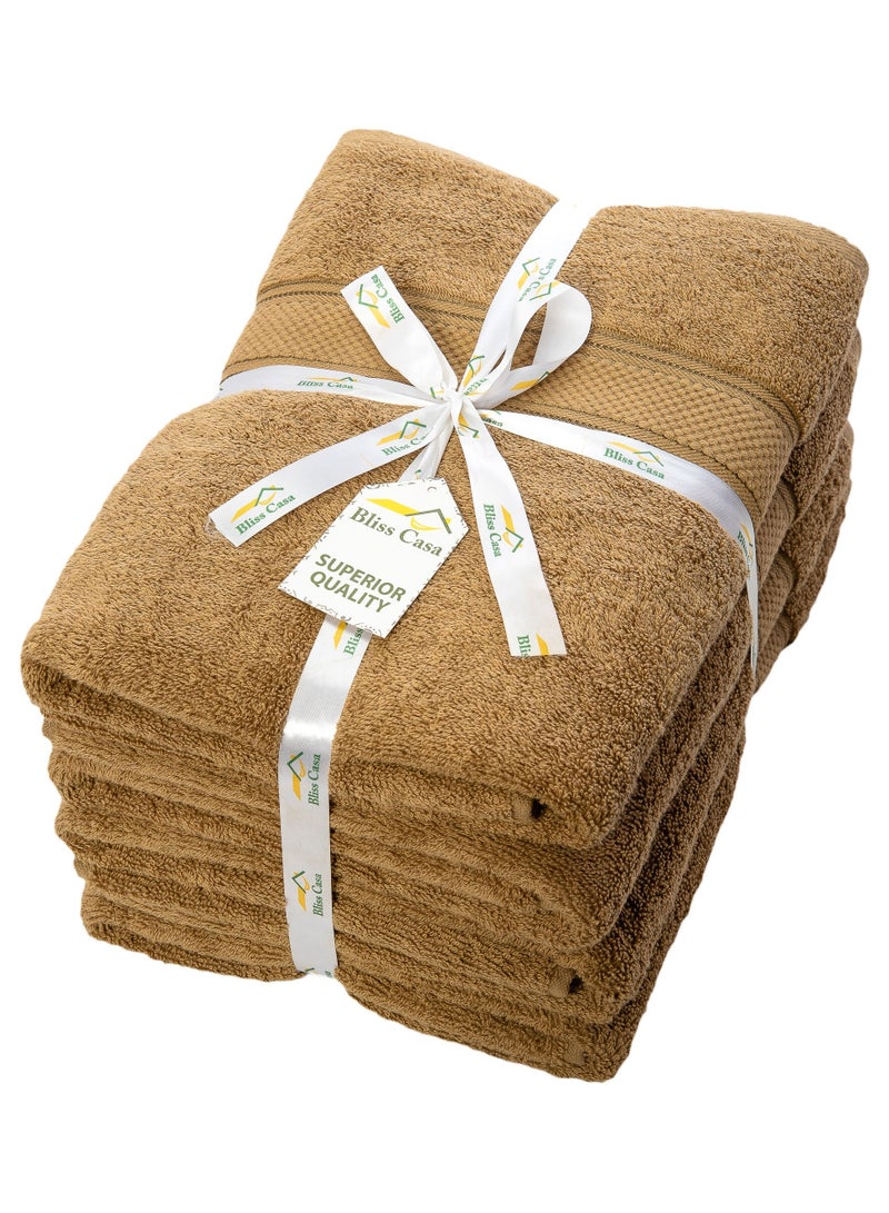 Bliss Casa Cove Cotton Bath Towels 4 Pack 70 x 140 CM 500 GSM Cotton Bath Towel Set for Home Hotels Pool And Beach