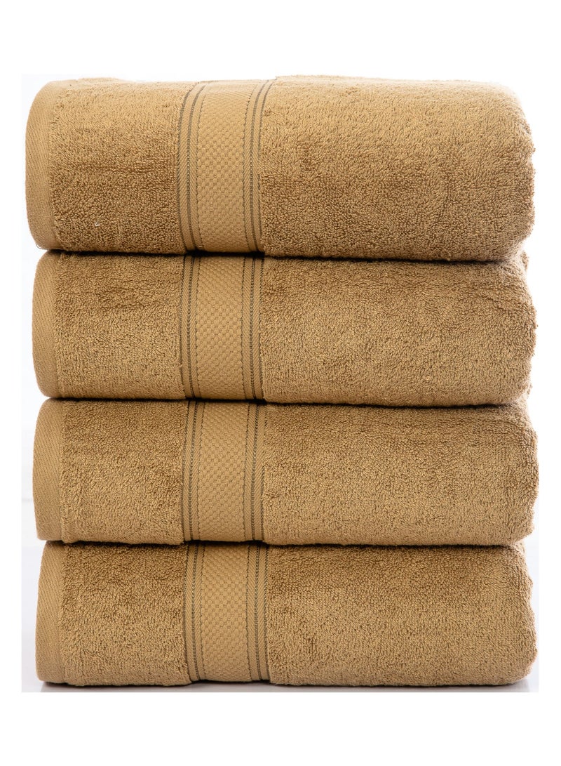 Bliss Casa Cove 100% Cotton Bath Towels (4 Pack, 70 x 140 CM) 500 GSM Cotton Bath Towel Set for Home, Hotels, Pool & Beach