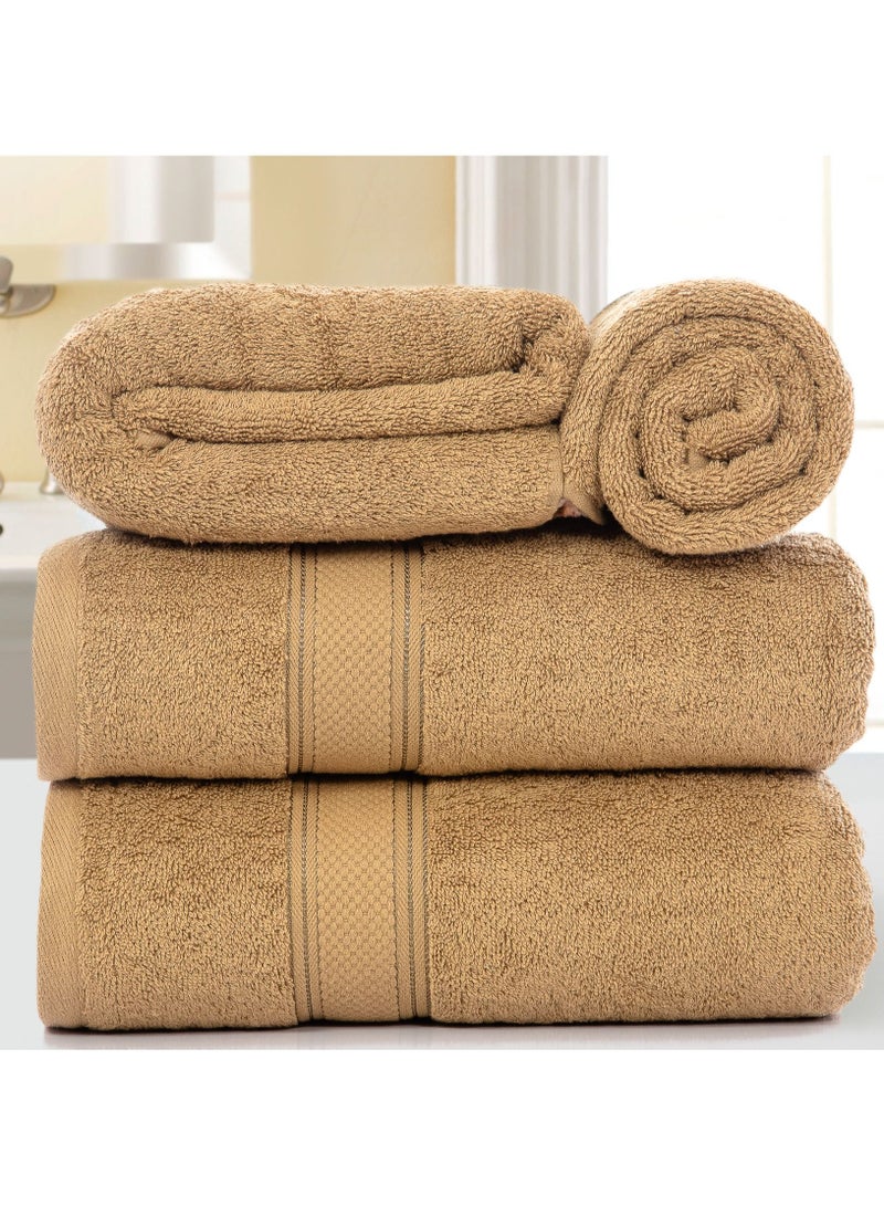 Bliss Casa Cove Cotton Bath Towels 4 Pack 70 x 140 CM 500 GSM Cotton Bath Towel Set for Home Hotels Pool And Beach