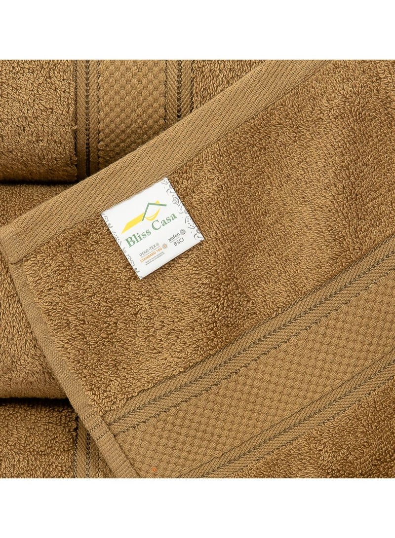 Bliss Casa Cove Cotton Bath Towels 4 Pack 70 x 140 CM 500 GSM Cotton Bath Towel Set for Home Hotels Pool And Beach