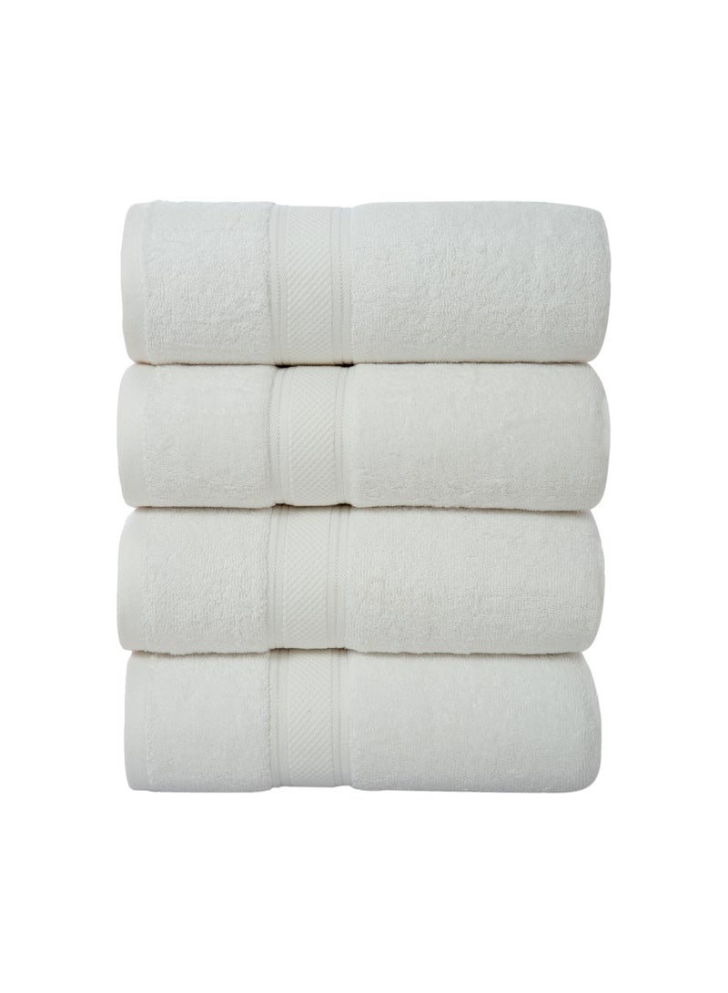 Bliss Casa Cove 100% Cotton Bath Towels (4 Pack, 70 x 140 CM) 500 GSM Cotton Bath Towel Set for Home, Hotels, Pool & Beach