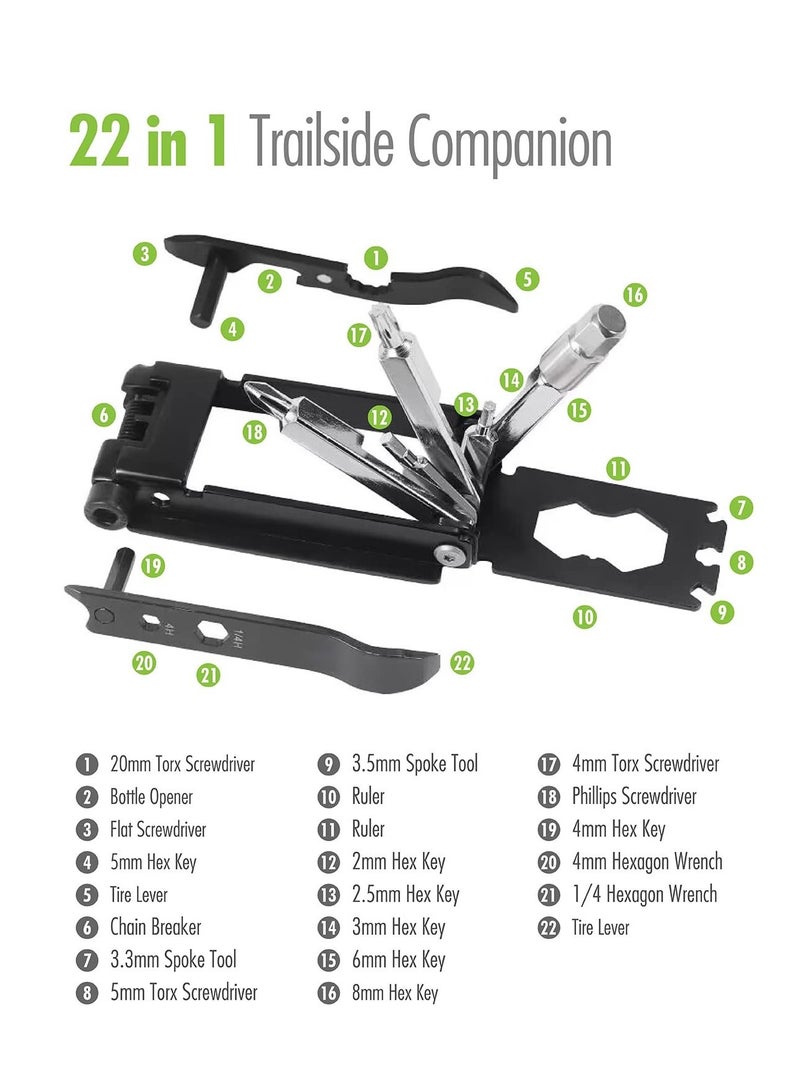 Bike Repair Tool, Multifunctional Bicycle Performance Portable Foldable Multitool Cycling Kits for Mountain Cyclist and Motorcyclist