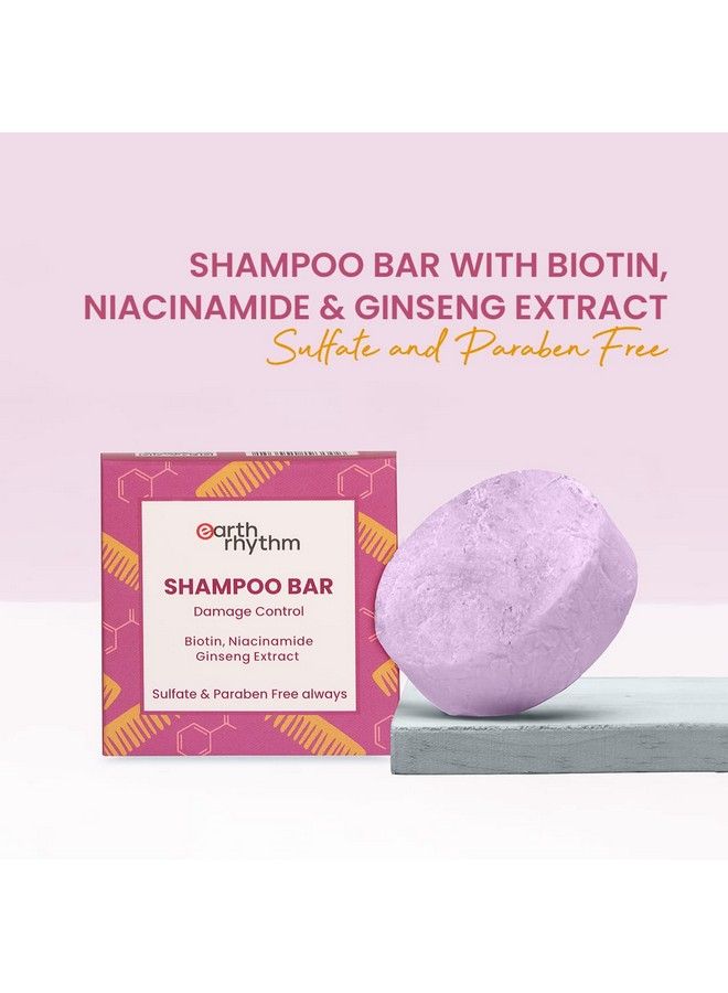 Biotin Shampoo Bar With Niacinamide Ginseng Extract For Rough And Damage Hair Restores Suppleness Adds Shine Sulfate And Paraben Free Plasticfree Packaging ; (Cardboard) 80 Gm