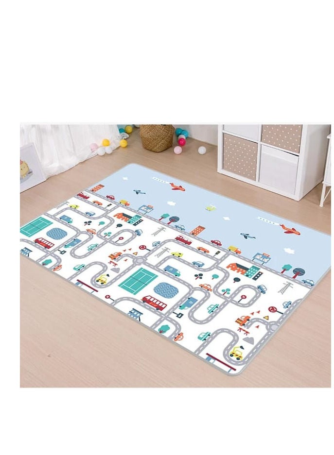 Factory Price Play Mat Floor Mat Large Baby Crawling Mats 71 Inch x 59 Inch Waterproof Reversible Foldable Foam Playmat with Covered Edge Storage Bag