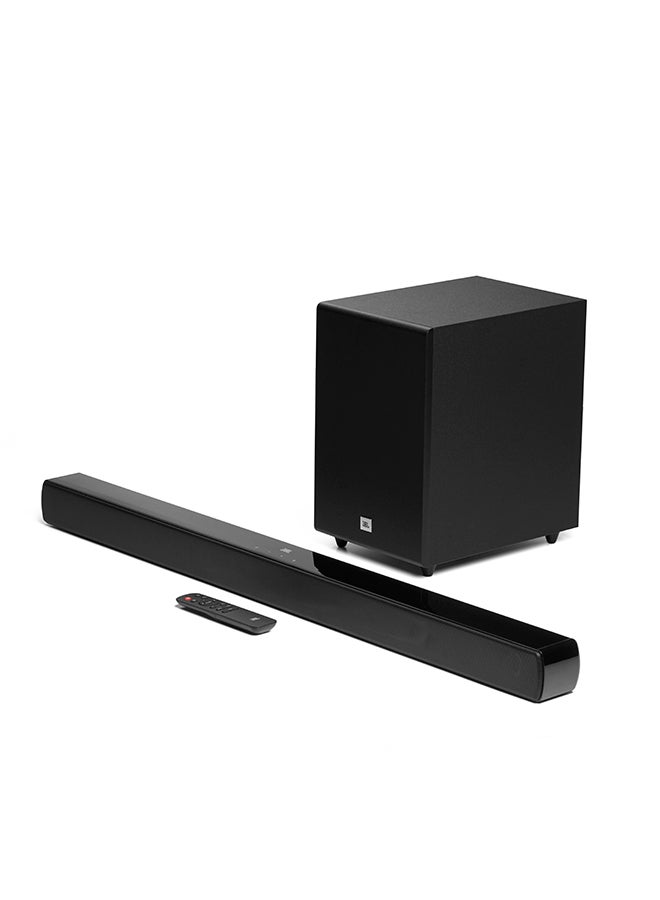 Cinema SB270 2.1 Channel Soundbar With Wireless Subwoofer, Powerful 220W Output, Deep & Thrilling Bass, Dolby Digital, Bluetooth Streaming, One Cable Connection HDMI ARC JBLSB270BLKUK Black