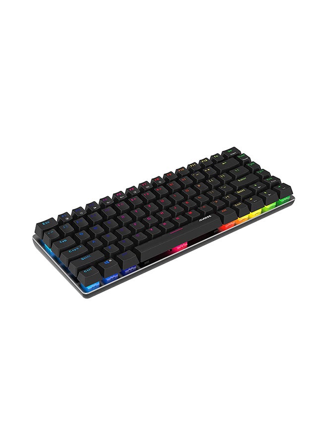 AK33 Mechanical keyboard 82 Keys USB Wired Gaming Keyboard with Backligh for Tablet Desktop Computer (RGB Backlit Blue Switch, RGB) Black