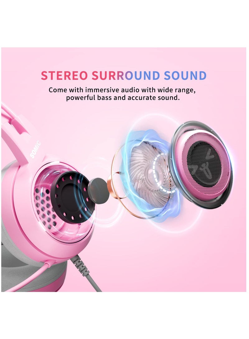 G951s Pink Gaming Headset with Mic