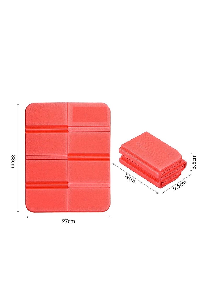 Foldable Camping Mat Portable Waterproof Light Weight Hiking Seat Pad Insulated Foam Cushion Mat for Outdoor Stadium Seats Walkers Hiking Camping Park Picnic Playground 2PCS