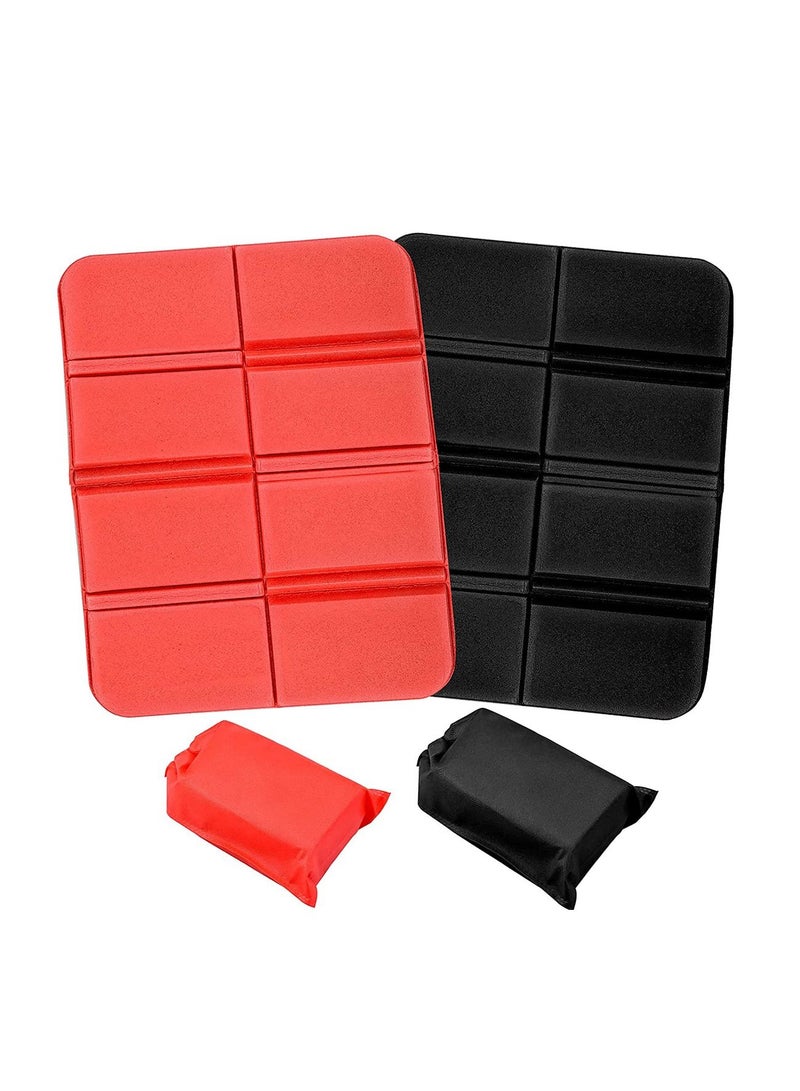 Foldable Camping Mat Portable Waterproof Light Weight Hiking Seat Pad Insulated Foam Cushion Mat for Outdoor Stadium Seats Walkers Hiking Camping Park Picnic Playground 2PCS