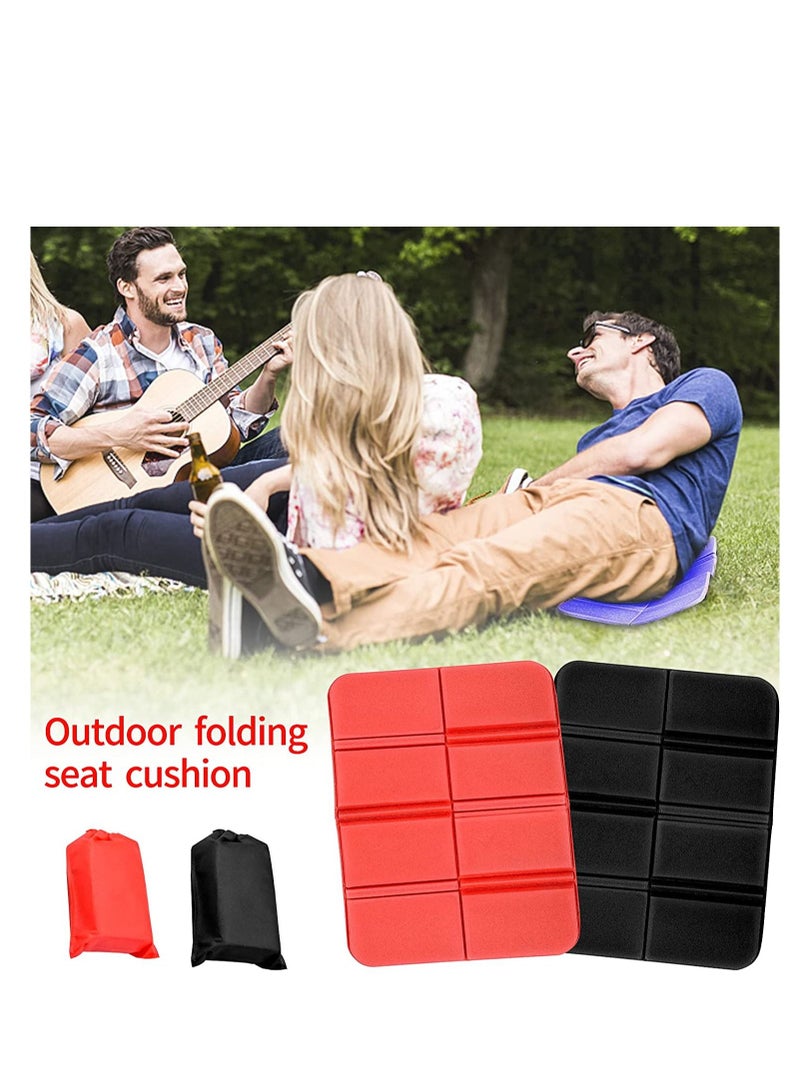 Foldable Camping Mat Portable Waterproof Light Weight Hiking Seat Pad Insulated Foam Cushion Mat for Outdoor Stadium Seats Walkers Hiking Camping Park Picnic Playground 2PCS