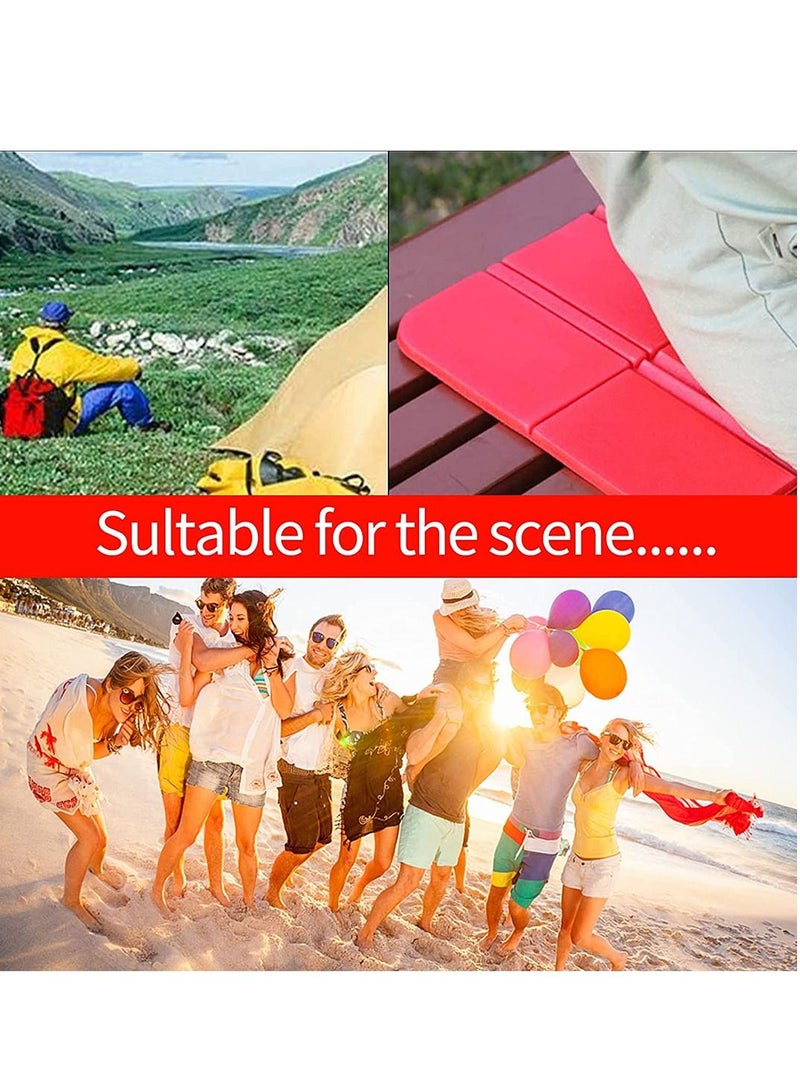 Foldable Camping Mat Portable Waterproof Light Weight Hiking Seat Pad Insulated Foam Cushion Mat for Outdoor Stadium Seats Walkers Hiking Camping Park Picnic Playground 2PCS