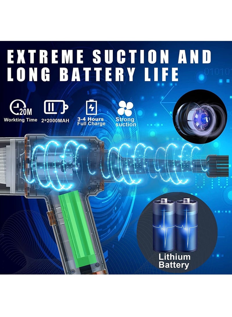 Car Vacuum Cleaner Cordless, Portable Handheld Vacuum Air Duster, 9000PA/120W Powerful Suction, Suck And Blow 2 In 1, With LED Light For Car/Home/Office/Pet, USB Rechargeable