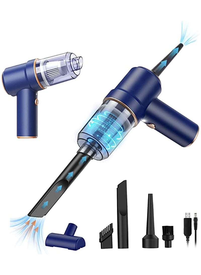 Car Vacuum Cleaner Cordless, Portable Handheld Vacuum Air Duster, 9000PA/120W Powerful Suction, Suck And Blow 2 In 1, With LED Light For Car/Home/Office/Pet, USB Rechargeable