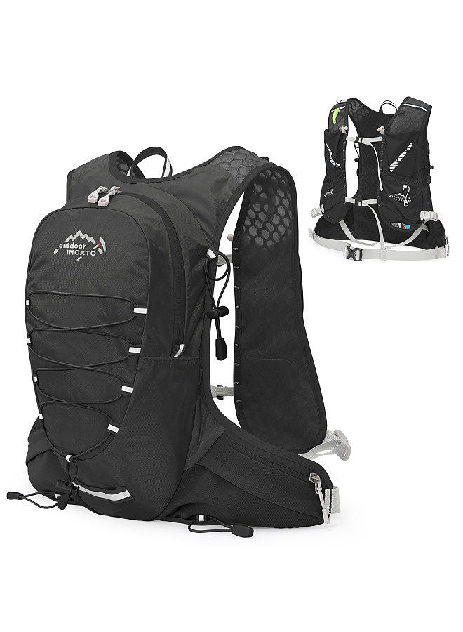 12L Cycling Hydration Backpack Lightweight Riding Vest Pack Backpack Black