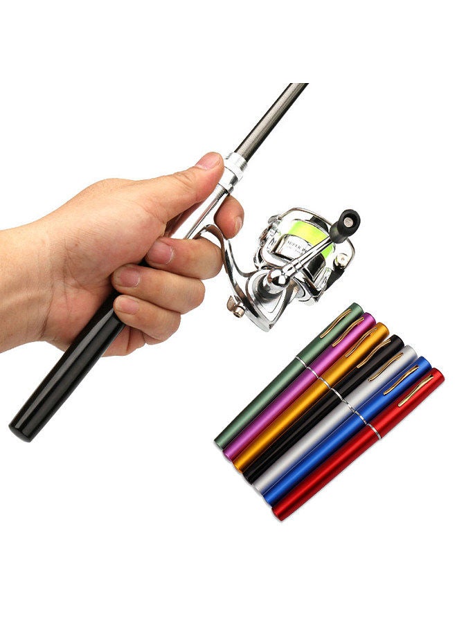Collapsible Fishing Rod Reel Combo Mini Pen Fishing Pole Kit Telescopic Fishing Rod Spinning Reel Combo Kit