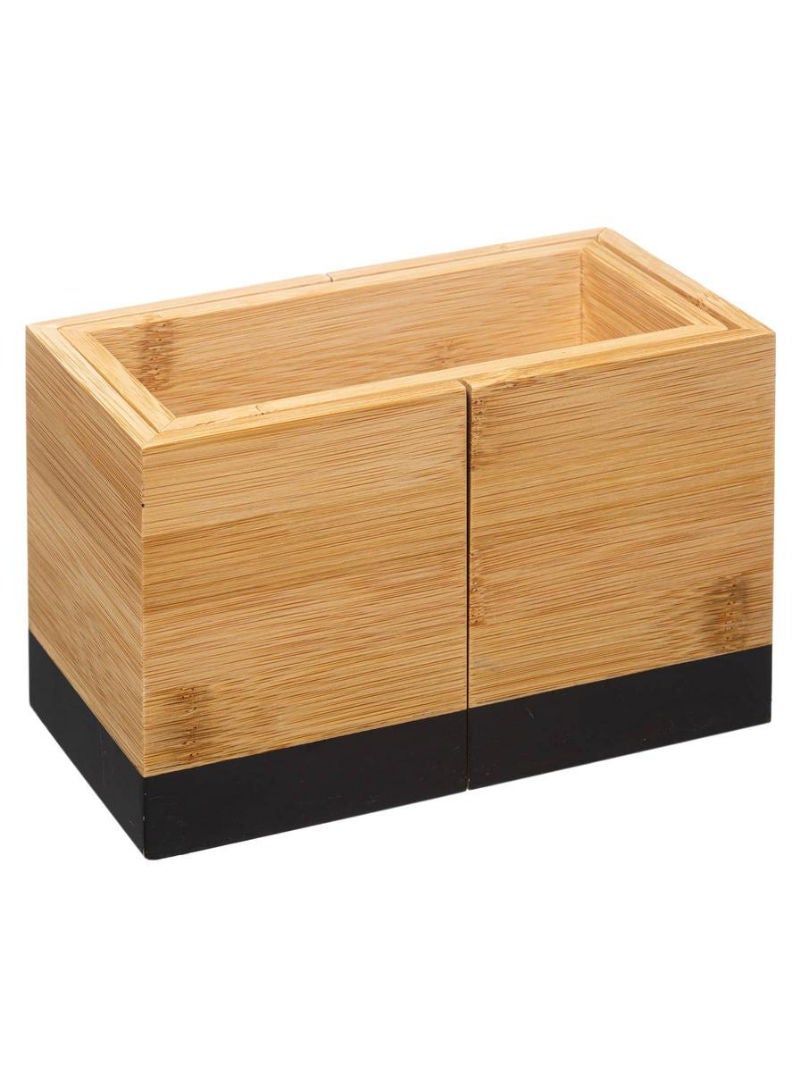 Modern Bamboo Extendable Cutlery Holder 18 X 10 X 12Cm
