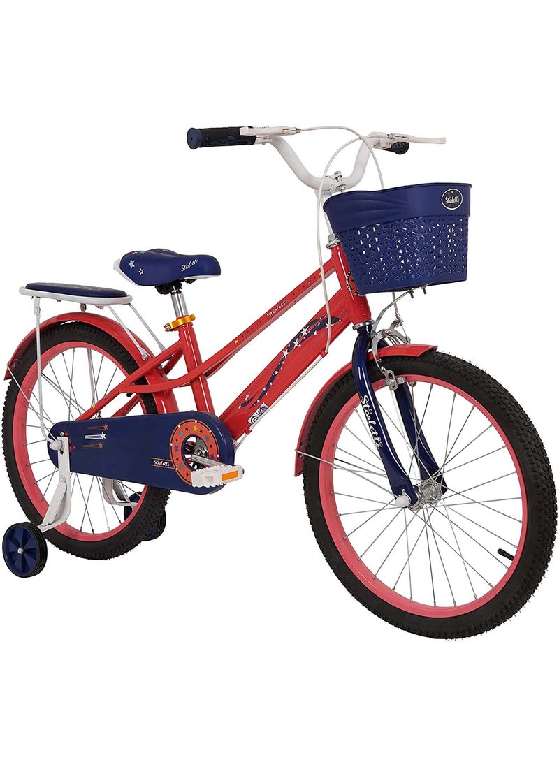 Vego Starlette Girl's 20 Inch Bicycle with Training Wheels Red