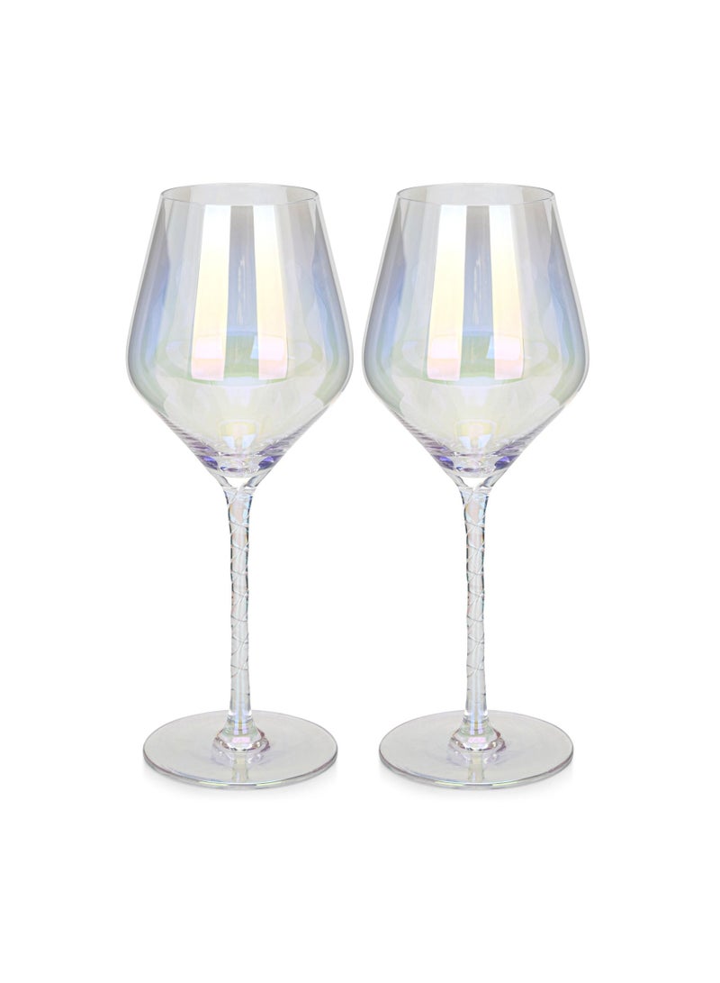 White Wine Glasses Set 450ml/2pc Modern Glassware Set Premium Barware Cocktail Glasses
