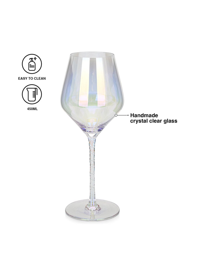White Wine Glasses Set 450ml/2pc Modern Glassware Set Premium Barware Cocktail Glasses