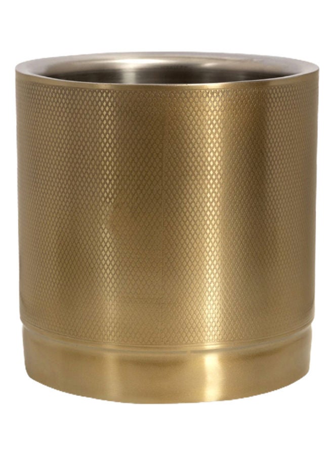 Tim Ice Bucket, Matte Gold & Silver - 15x18 cm