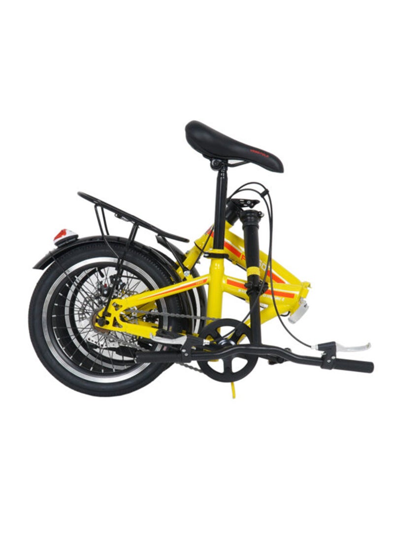 Vego Fold 16 Inch Single Speed Folding Bike - Yellow