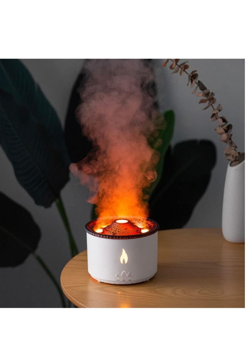 Ultrasonic Essential Oil Diffuser 360ml Aromatherapy Humidifier 2 Mist Modes Flame & Jellyfish Timer & Auto Shut-Off Aroma Diffuser for Bedroom Spa Yoga Office Ideal Gift for Women