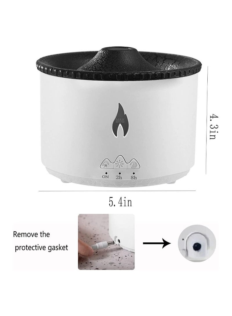 Ultrasonic Essential Oil Diffuser 360ml Aromatherapy Humidifier 2 Mist Modes Flame & Jellyfish Timer & Auto Shut-Off Aroma Diffuser for Bedroom Spa Yoga Office Ideal Gift for Women