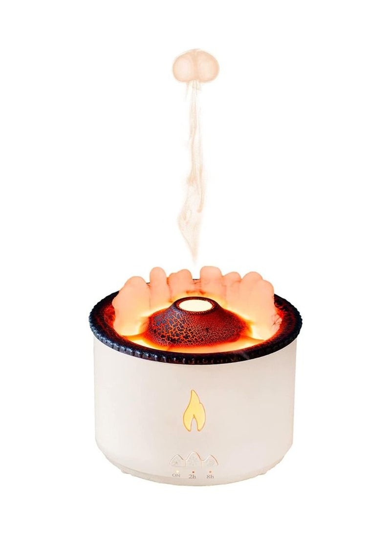 Ultrasonic Essential Oil Diffuser 360ml Aromatherapy Humidifier 2 Mist Modes Flame & Jellyfish Timer & Auto Shut-Off Aroma Diffuser for Bedroom Spa Yoga Office Ideal Gift for Women