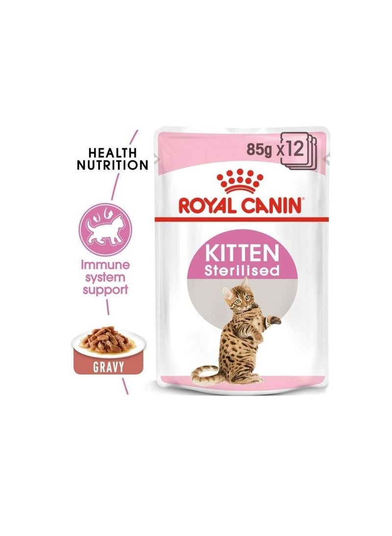 ROYAL CANIN KITTEN GRAVY 1 BOX-12 PS ( 85 G )
