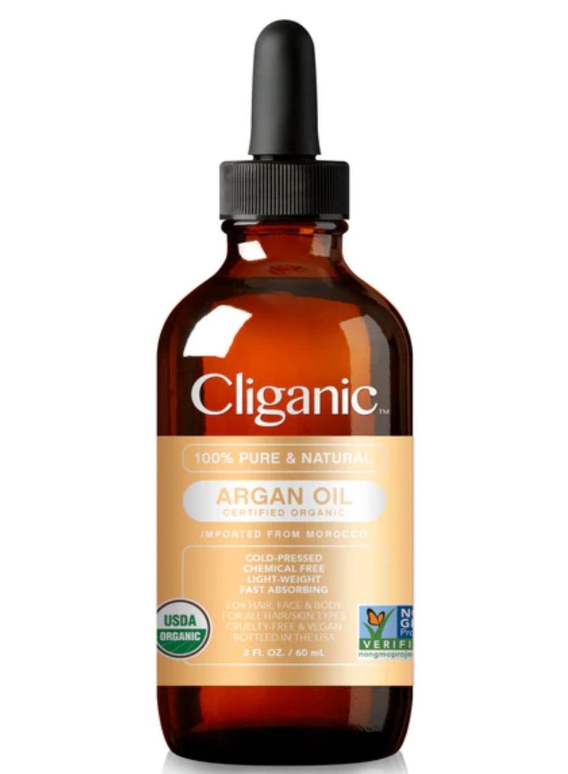 Organic Argan Oil 100% Pure for Hair Face Skin Natural Cold Pressed Carrier Oil