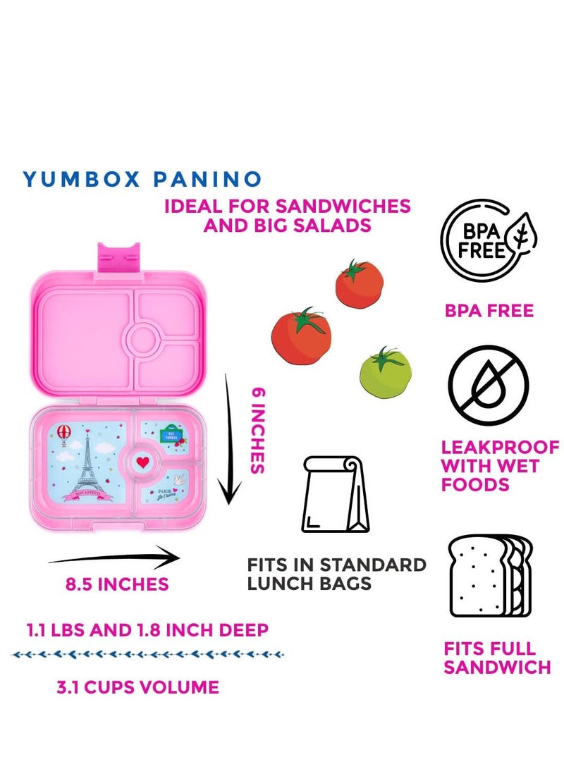 Yumbox Panino Leakproof Bento Lunch Box Container for Kids & Adults  Fifi Pink