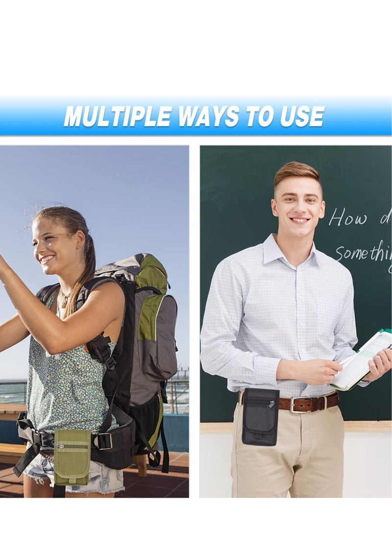 Double Pocket Phone Holster Belt Phone Bag Multi Purpose Tool For Work Hiking Camping