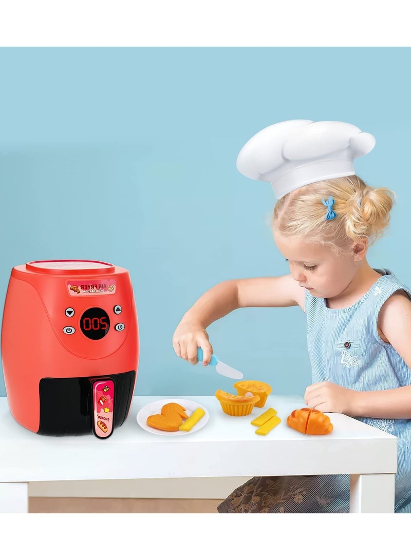 Kids Air Fryer with Play Food, Toddler Toys, Kitchen Cooking Toys Play  Set, Pots and Pans Kids Kitchen Playset, Fake Play Kitchen Toys for 3 4 Year Old Girl Boy Gifts