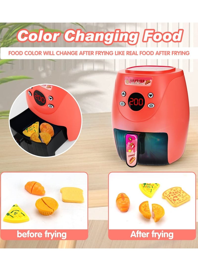 Kids Air Fryer with Play Food, Toddler Toys, Kitchen Cooking Toys Play  Set, Pots and Pans Kids Kitchen Playset, Fake Play Kitchen Toys for 3 4 Year Old Girl Boy Gifts