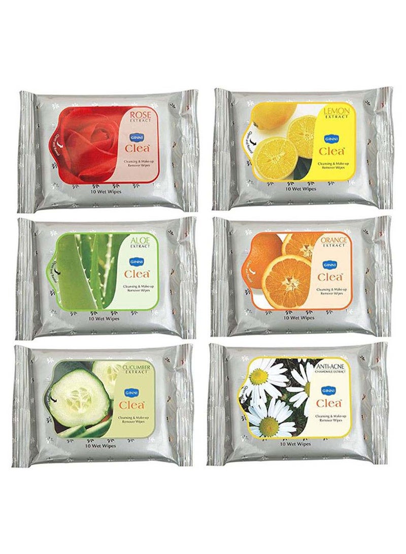 6-Piece Cleansing And Make-Up Remover Wipe Set